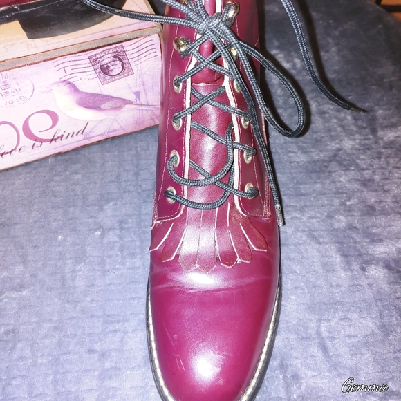 Diamond J Leather Roper Lace Up Boots◇ - Picture 9 of 13